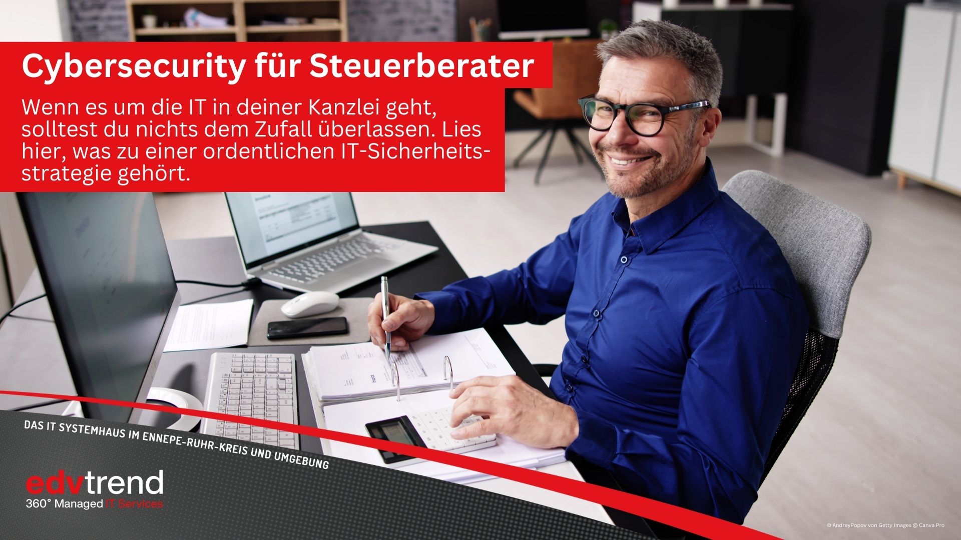 Cybersecurity für Steuerberater mit edv-trend aus Gevelsberg