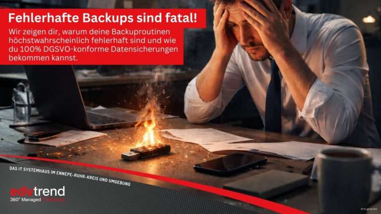 Deswegen ist eine fehlerhafte Datensicherung für dein Unternehmen eine echte Gefahr! edv-trend aus Gevelsberg berät dich!