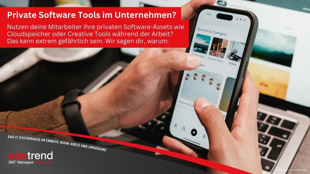 Shadow-IT sind private Endgeräte wie Smartphones oder Laptops im Unternehmensnetzwerk. edv-trend aus Gevelsberg zeigt dir, warum das so gefährlich ist.