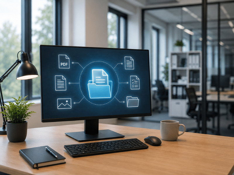 Monitor mit digitalisierten Dokumenten für das Dokumenten-Management